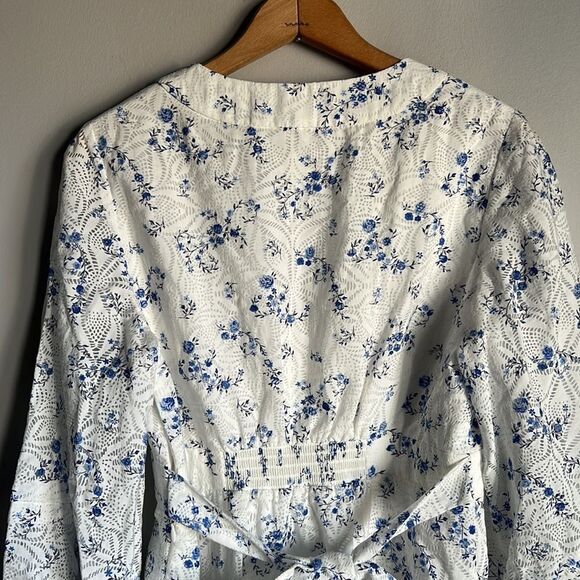 Shoshanna Darren Breeze-Print Burnout Dress - Picture 9 of 13